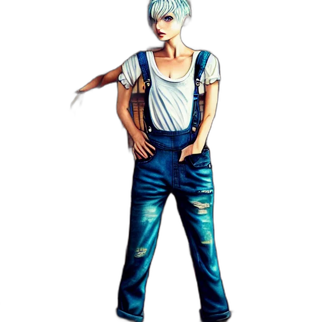jacket, concept art, pixel art, anime, cartoon, blue, pastel, full transparent PNG cut-out