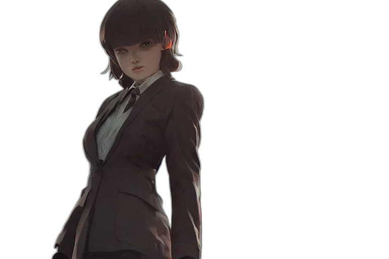 jacket, dress, staff, face transparent PNG cut-out
