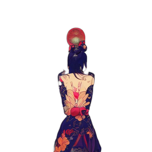 dress, mask, crown, jewelry, concept art, fantasy art, watercolor, pixel art transparent PNG cut-out