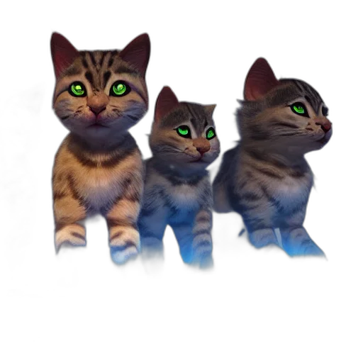animal, staff, 3d render, pixel art transparent PNG cut-out