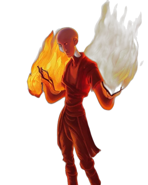 staff, mask, concept art, fantasy art, comic book art, pixel art, fire, red transparent PNG cut-out
