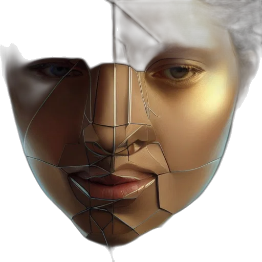 mask, face, jewelry, crown, photorealistic, 3d render, concept art, fantasy art transparent PNG cut-out