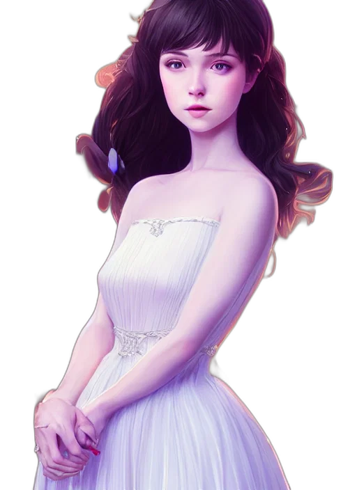 dress, crown, fantasy art, photorealistic transparent PNG cut-out
