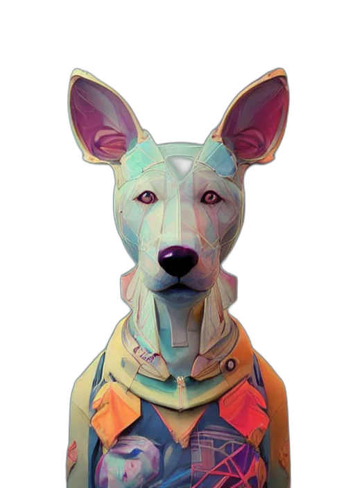 mask, animal, face, staff, 3d render, photorealistic, concept art, fantasy art transparent PNG cut-out