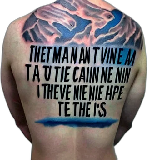 tattoo, crooked, handwritten, font, blue, quote, man, never transparent PNG cut-out