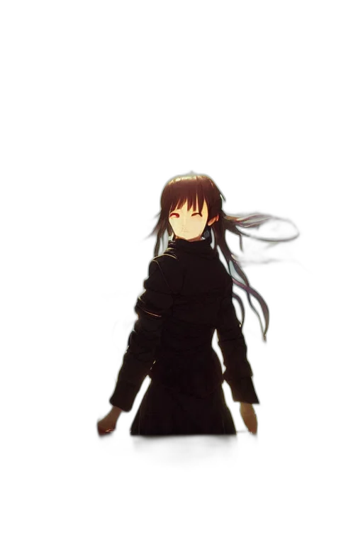 jacket, dress, staff, weapon transparent PNG cut-out