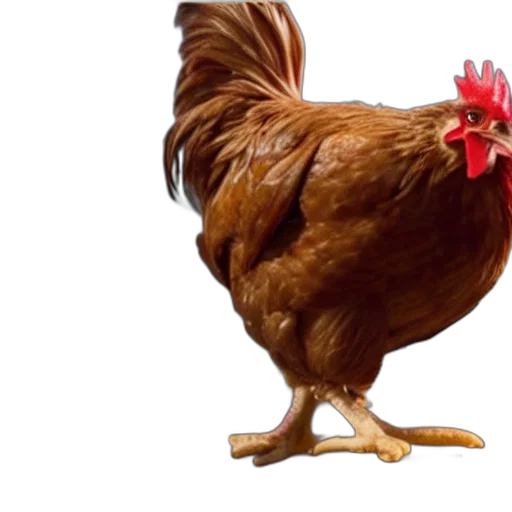 animal, food, dress, creature, photorealistic, 3d render, giant, chicken transparent PNG cut-out