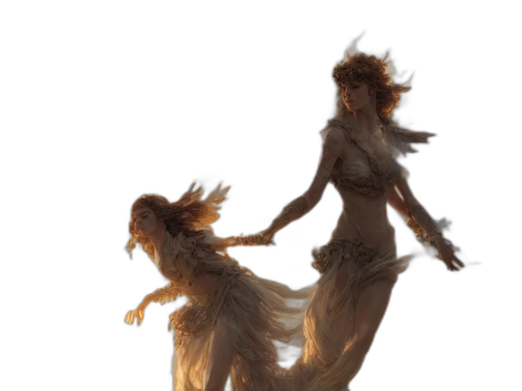 dress, hair, creature, concept art, fantasy art, photorealistic, 3d render, underwater transparent PNG cut-out