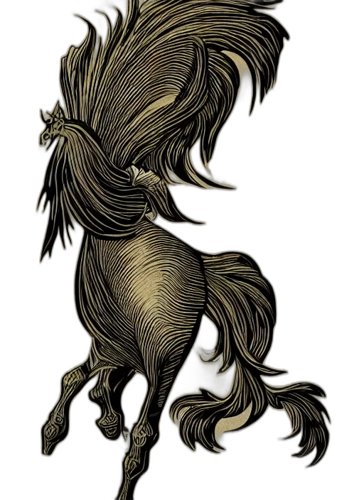 dragon, hair, creature, animal transparent PNG cut-out