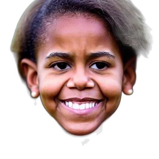 face, mask, hair, crown, photorealistic, 3d render, cartoon, concept art transparent PNG cut-out