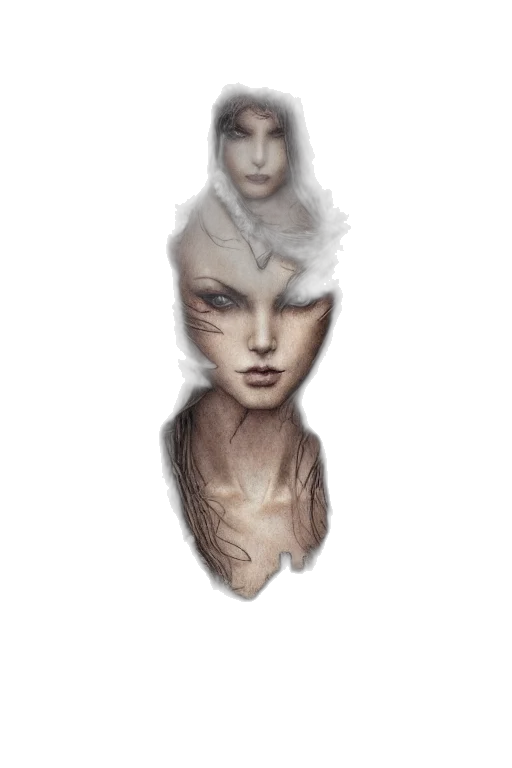face, mask, creature, hair transparent PNG cut-out