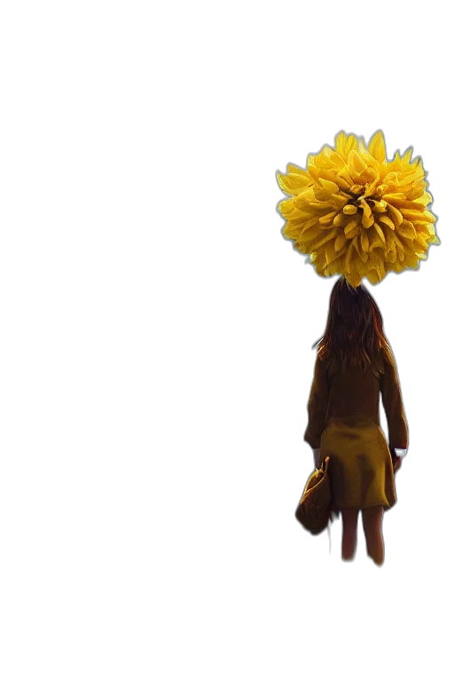 flower, crown, staff, dress, 3d render, concept art, photorealistic, oil painting transparent PNG cut-out