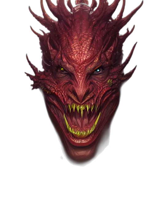 dragon, mask, creature, face transparent PNG cut-out