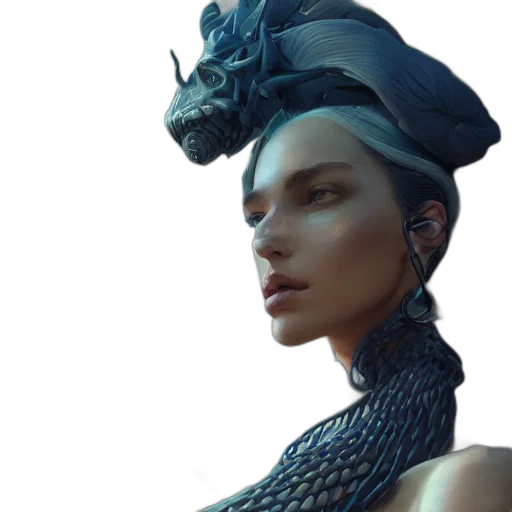 hat, crown, face, jewelry, concept art, fantasy art, photorealistic, cyberpunk transparent PNG cut-out