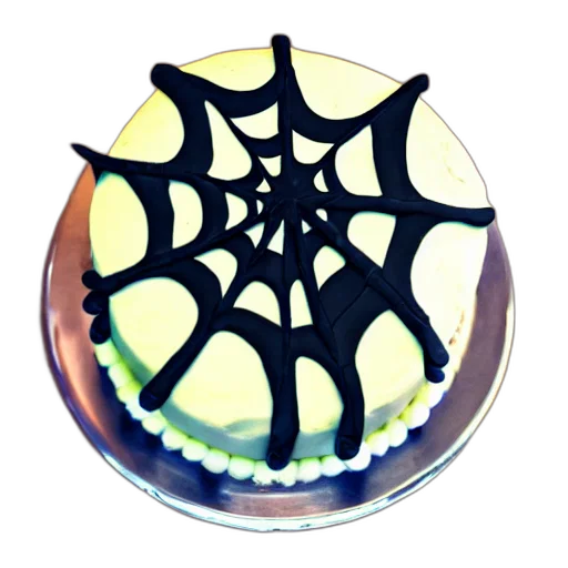 crown, food, 3d render, spider, birthday, cake transparent PNG cut-out