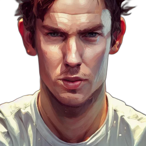 face, photorealistic, comic book art, concept art transparent PNG cut-out