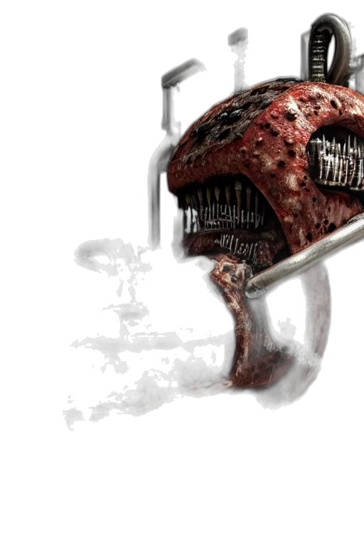mask, weapon, robot, creature, concept art, 3d render, photorealistic, fantasy art transparent PNG cut-out