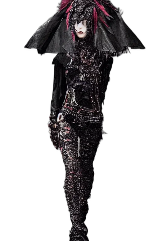 umbrella, jacket, dress, mask, cyberpunk, concept art, photorealistic, 3d render transparent PNG cut-out