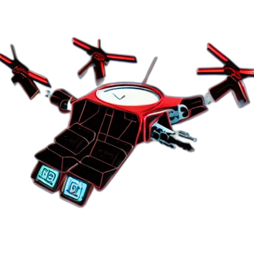 robot, weapon, concept art, 3d render transparent PNG cut-out