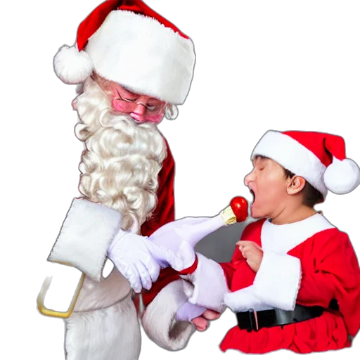 santa, swallows, small, child transparent PNG cut-out