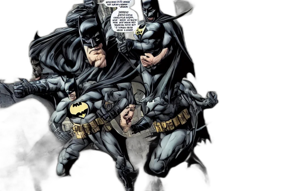 comic book art, concept art, batman, charcter, cod, warzone transparent PNG cut-out