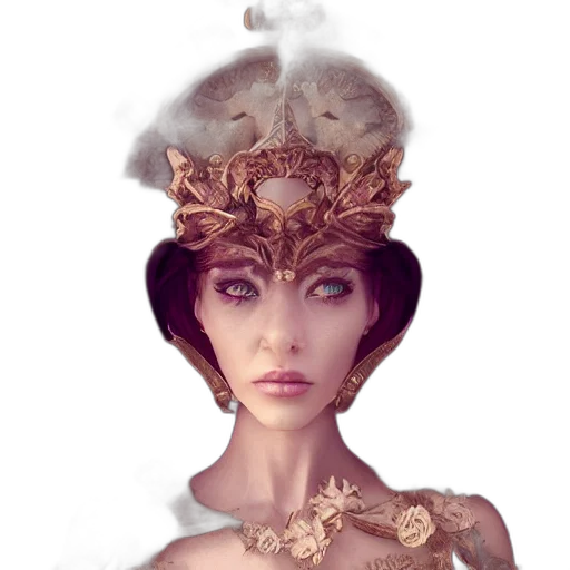 crown, hat, mask, jewelry, fantasy art, concept art, 3d render, photorealistic transparent PNG cut-out