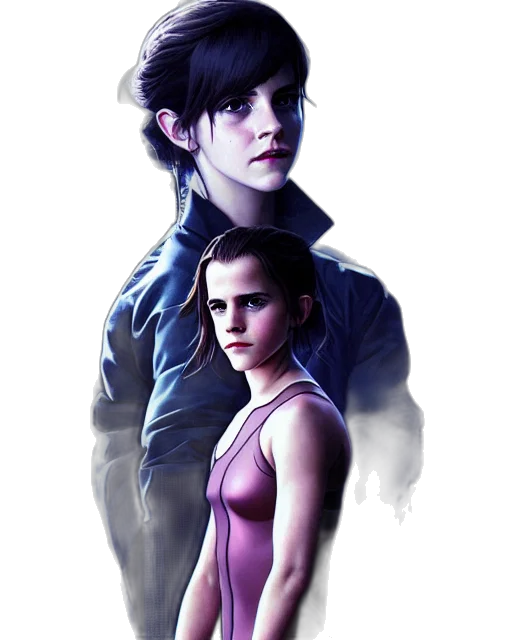 jacket, face, concept art, fantasy art, comic book art, photorealistic, neon lights, blue transparent PNG cut-out