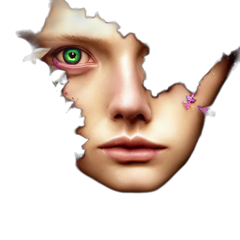 face, mask, 3d render, photorealistic, concept art, fantasy art, epic, professional transparent PNG cut-out