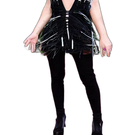 dress, jacket, cyberpunk, cartoon transparent PNG cut-out