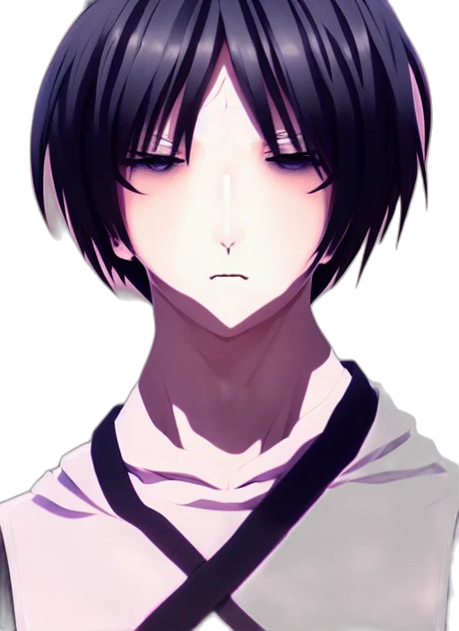 face, staff, mask, anime, pixel art, cartoon, photorealistic, dark transparent PNG cut-out