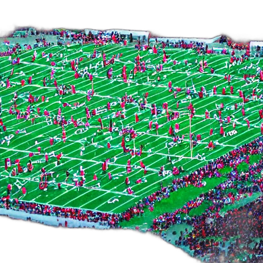 football, field, filled, players transparent PNG cut-out