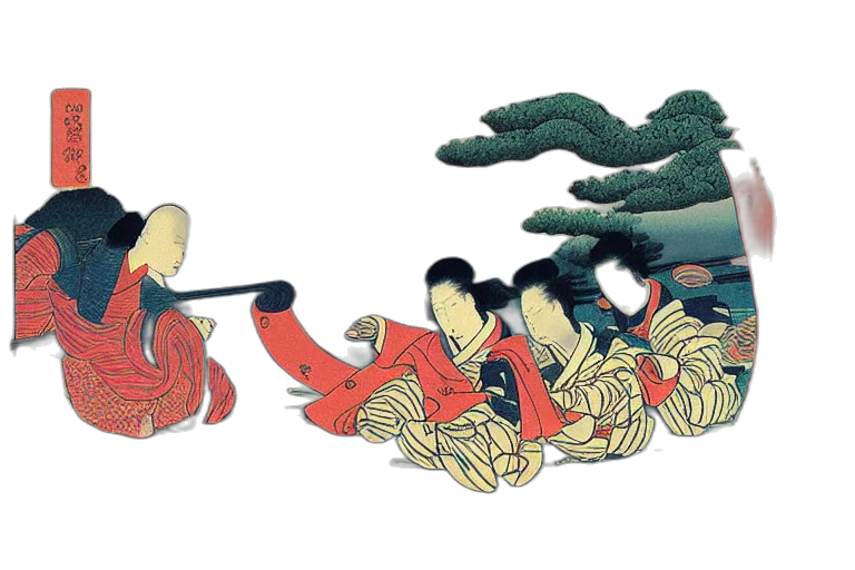 concept art, 3d render, anime, fantasy art, underwater, rain, fire, forest transparent PNG cut-out