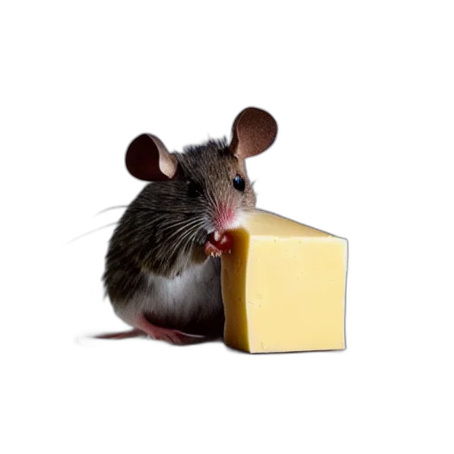 animal, food, hat, creature, 3d render, concept art, photorealistic, mouse transparent PNG cut-out