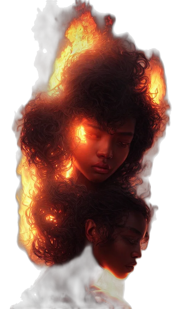 hair, face, comic book art, concept art transparent PNG cut-out