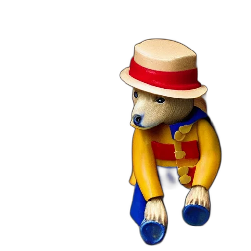 hat, staff, animal, 3d render transparent PNG cut-out