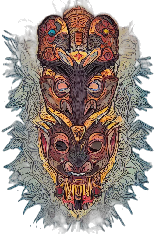 mask, creature, dragon, face transparent PNG cut-out