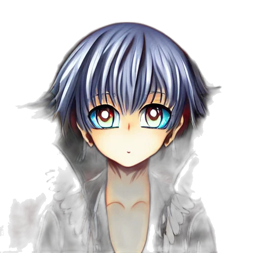 staff, face, anime, photorealistic transparent PNG cut-out
