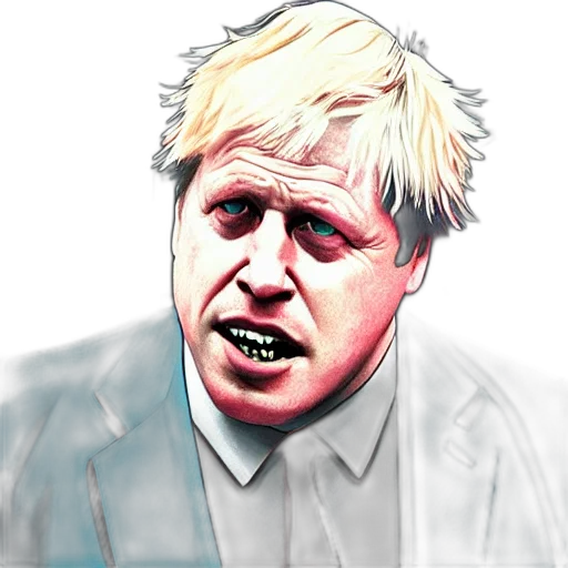 photorealistic, cartoon, boris, johnson, gta, cover, art, stephen transparent PNG cut-out