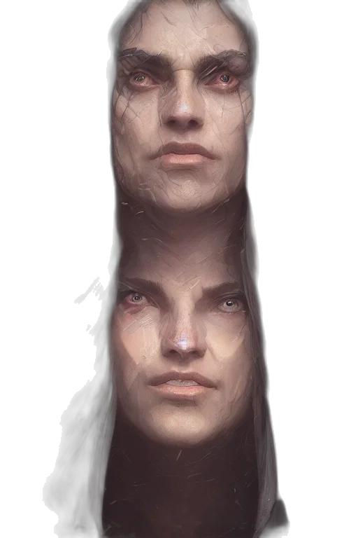 face, mask, crown, hair transparent PNG cut-out