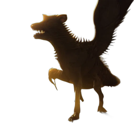 dragon, animal, creature, staff transparent PNG cut-out