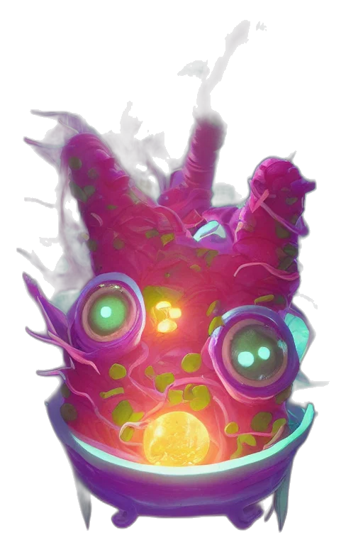 mask, crown, creature, staff, concept art, fantasy art, 3d render, pixel art transparent PNG cut-out