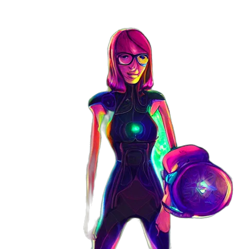 dress, staff, robot, concept art transparent PNG cut-out