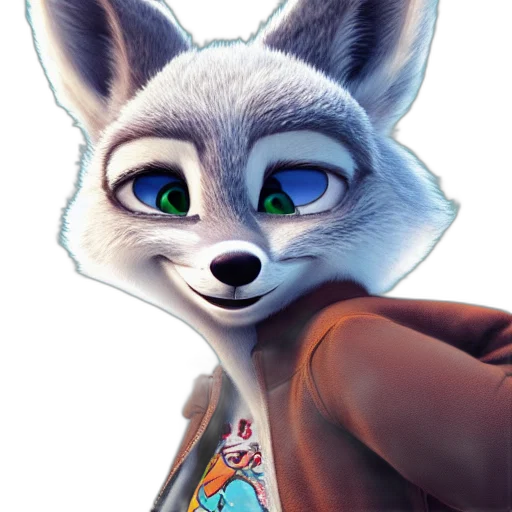 staff, jacket, animal, face, concept art, 3d render, fantasy art, photorealistic transparent PNG cut-out