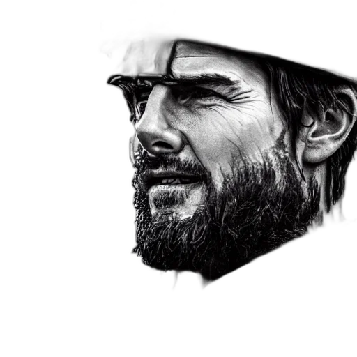 hat, face, photorealistic, pencil sketch transparent PNG cut-out