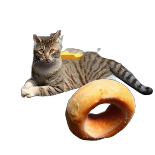 food, animal, weapon, creature, 3d render, photorealistic, concept art, cat transparent PNG cut-out