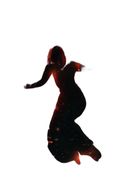 dress, staff, hair, creature, concept art, 3d render, fire, dramatic transparent PNG cut-out