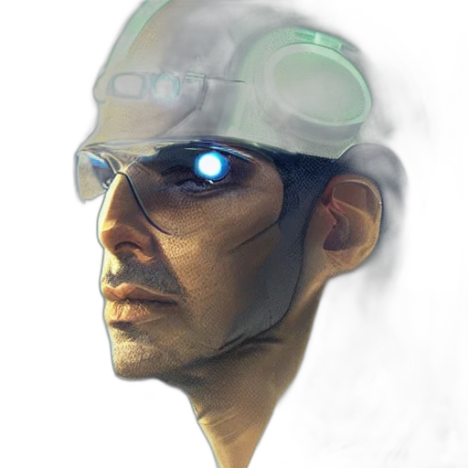 robot, face, mask, hat transparent PNG cut-out