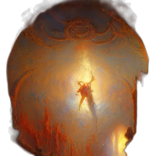 crown, mask, dragon, staff, concept art, fantasy art, oil painting, photorealistic transparent PNG cut-out