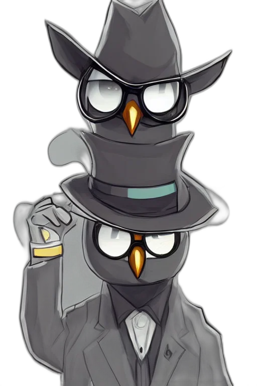 hat, staff, mask, robot, concept art, cartoon, pixel art, anime transparent PNG cut-out