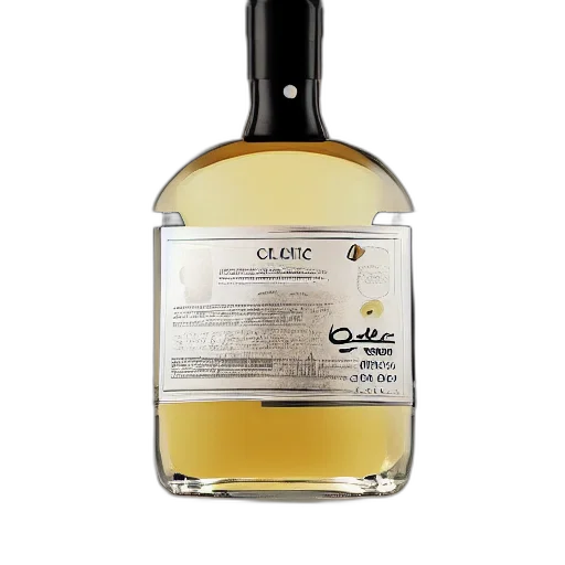 bottle, liqueur, modern, design transparent PNG cut-out
